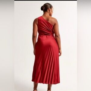 Red one shoulder formal dress. abercrombie. Worn once, dry cleaned after.